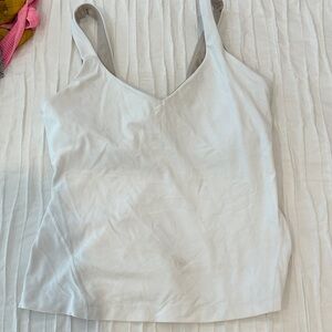White lululemon align tank long